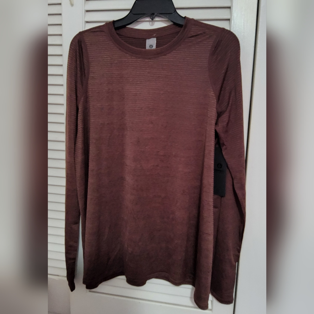 10 /$10 Brown Long Sleeve Tee with Classic Crew Neck